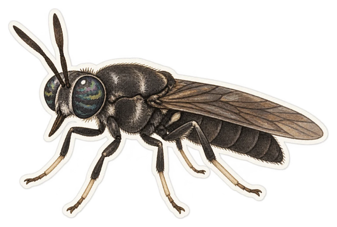 La mouche soldat noire (Hermetia illucens)