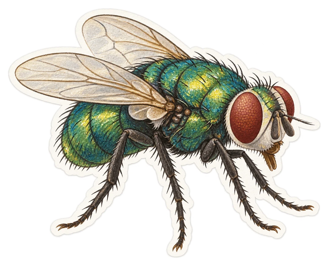 La mouche verte (Lucilia sericata)