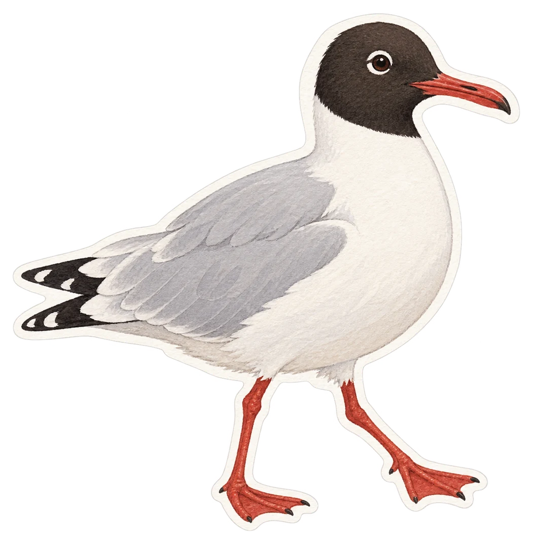 La mouette mélanocéphale (Ichthyaetus melanocephalus)