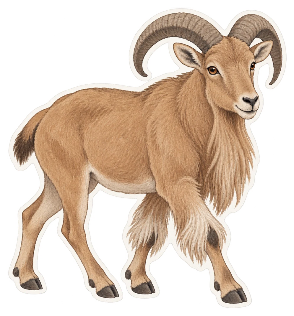 Le mouflon à manchettes (Ammotragus lervia)