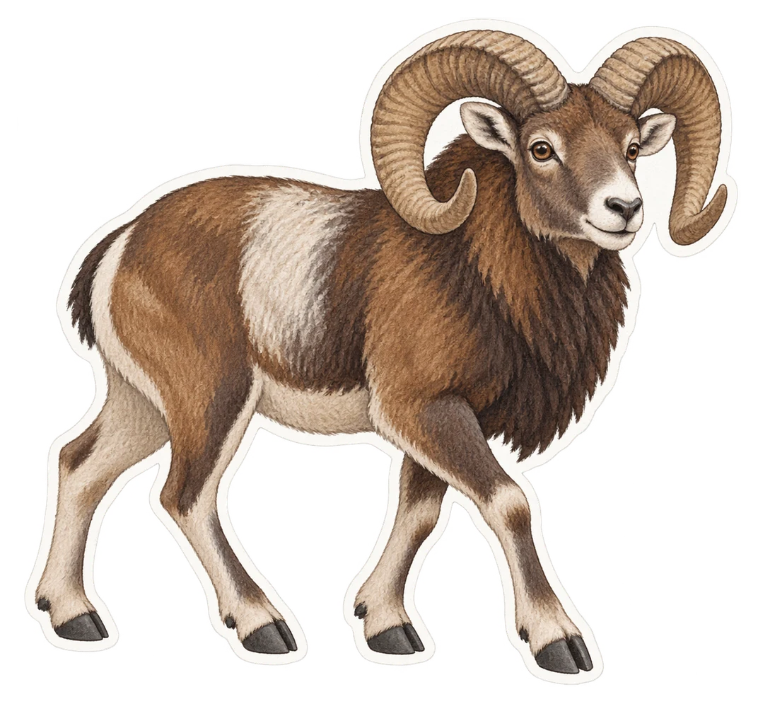 Le mouflon des montagnes (Ovis ammon)