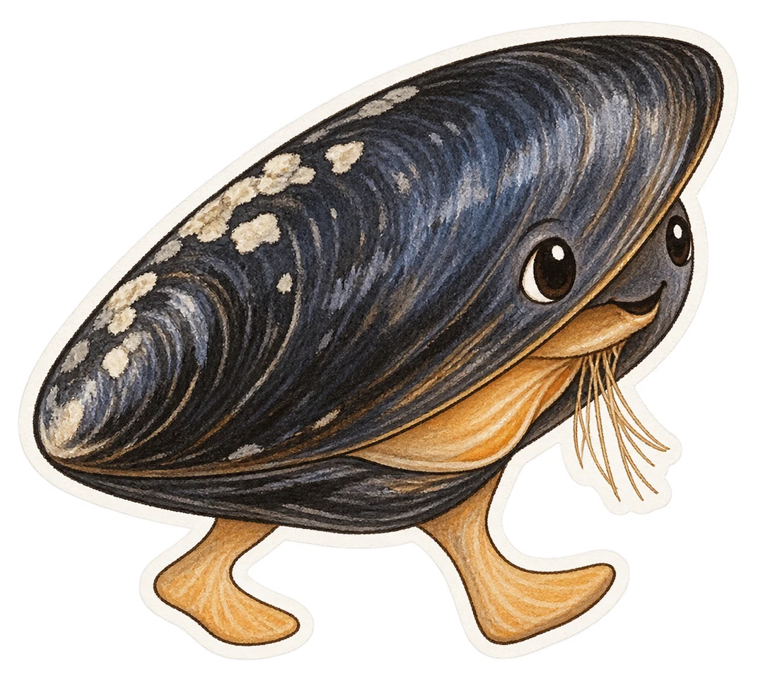 La moule commune (Mytilus edulis)