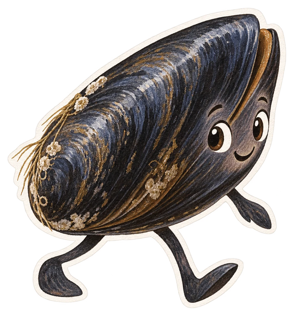 La moule méditerranéenne (Mytilus galloprovincialis)