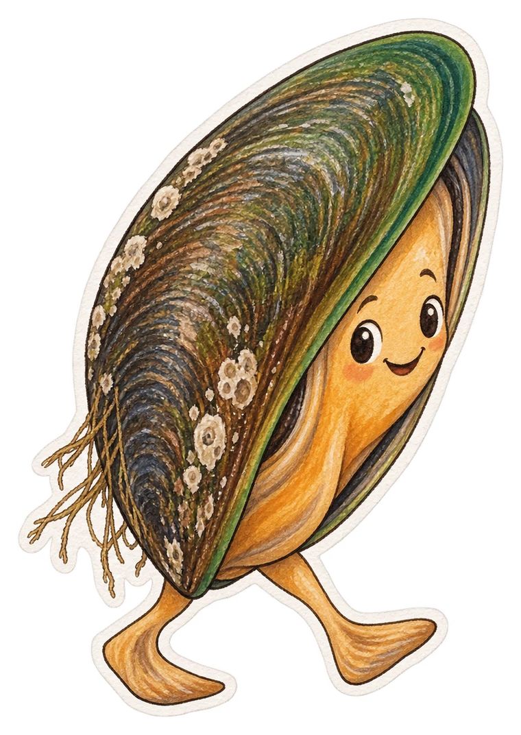 La moule verte de Nouvelle-Zélande (Perna canaliculus)