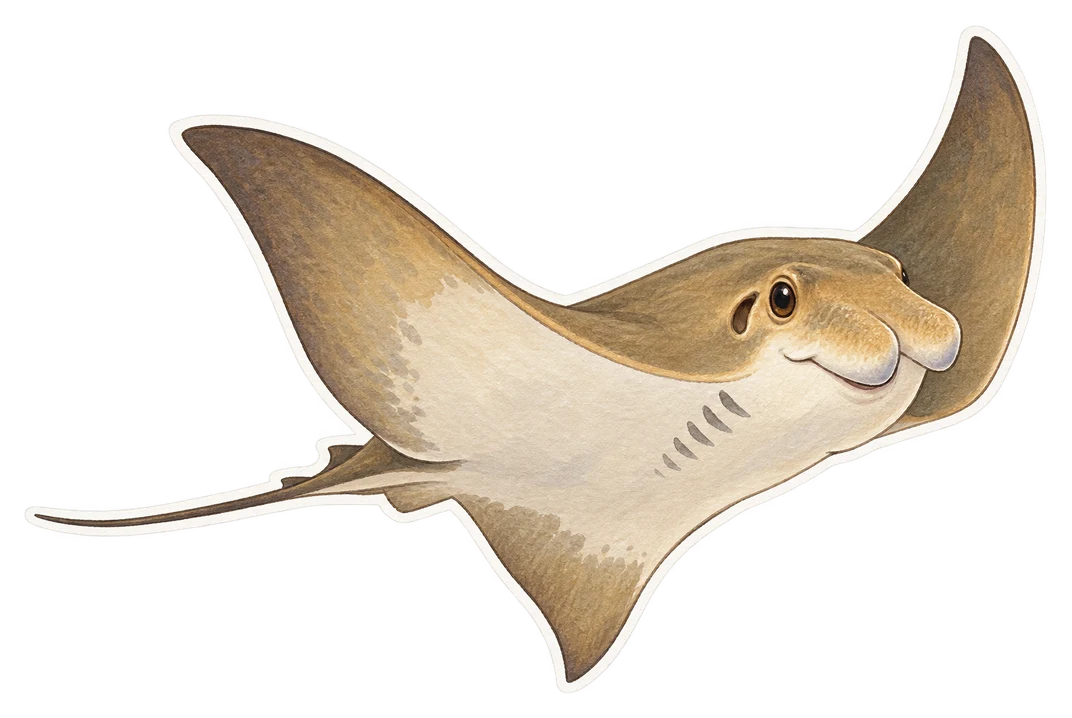 La mourine américaine (Rhinoptera bonasus)