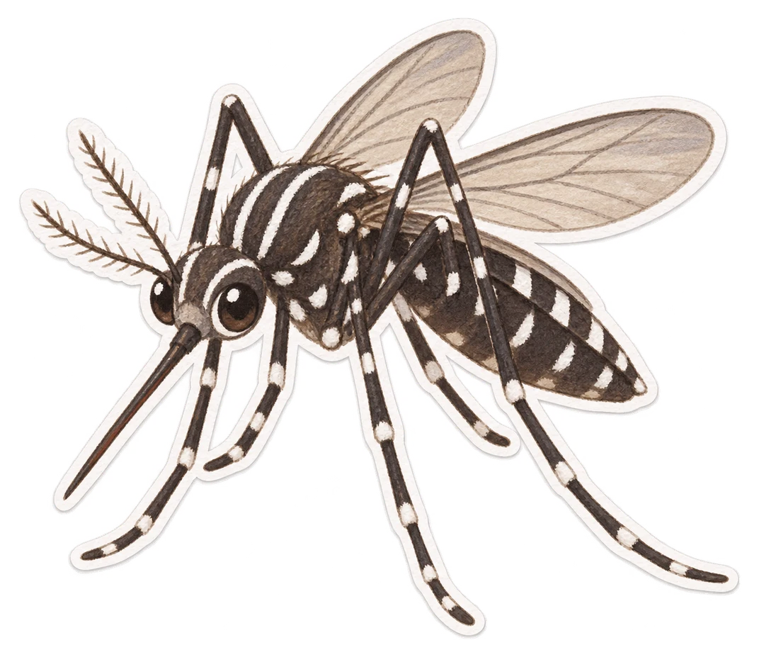 Le moustique de la fièvre jaune (Aedes aegypti)