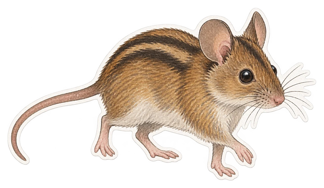 Le mulot rayé (Apodemus agrarius)