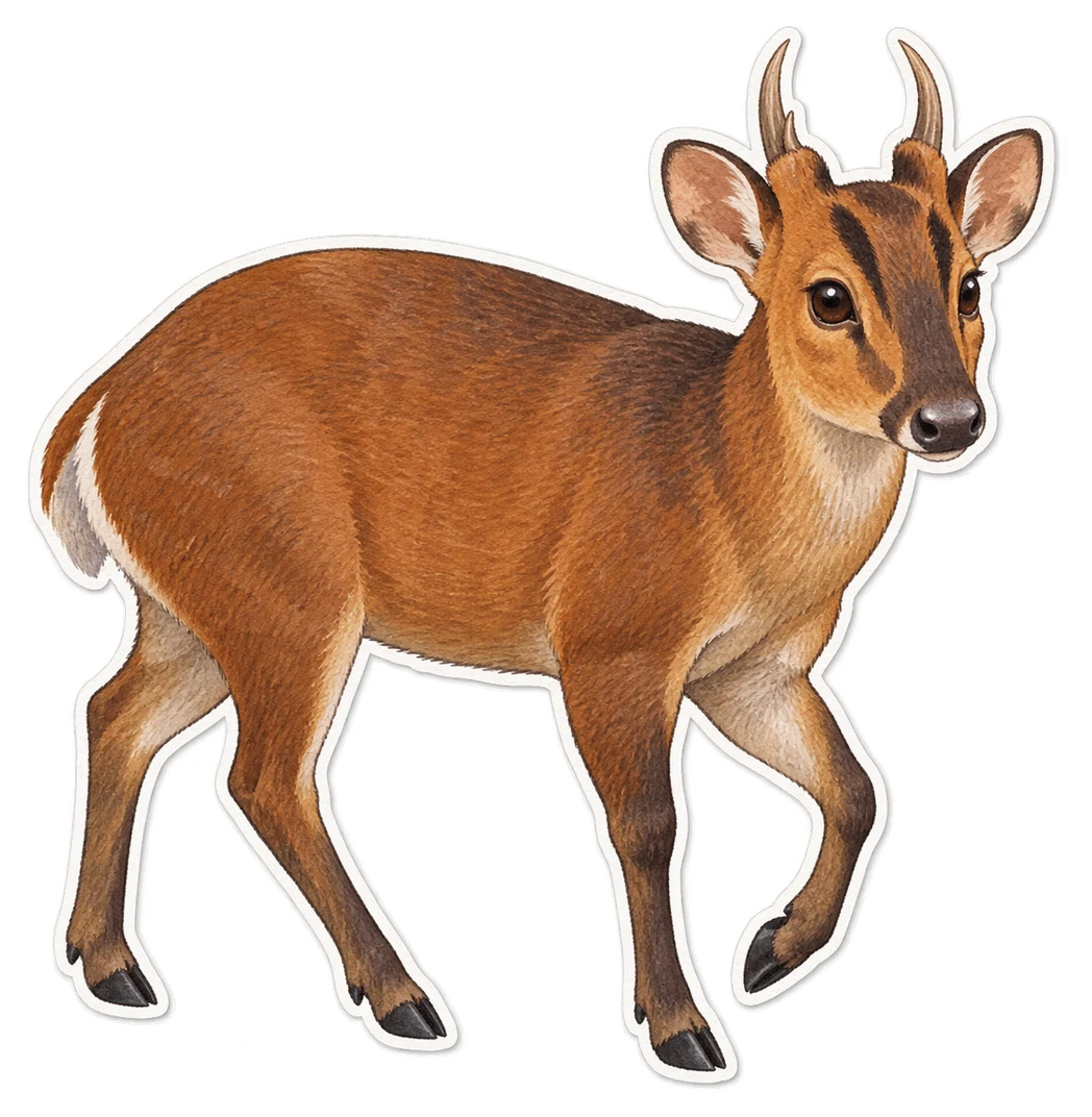 Le muntjac indien (Muntiacus muntjak)