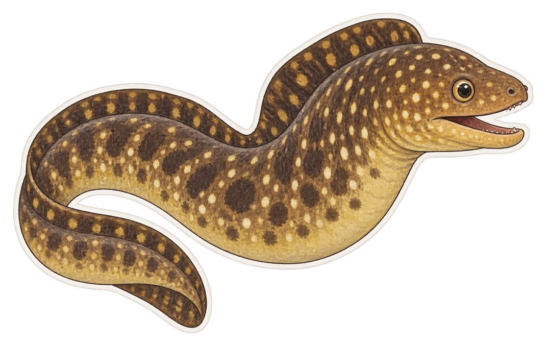 La murène d'eau douce (Gymnothorax polyuranodon)