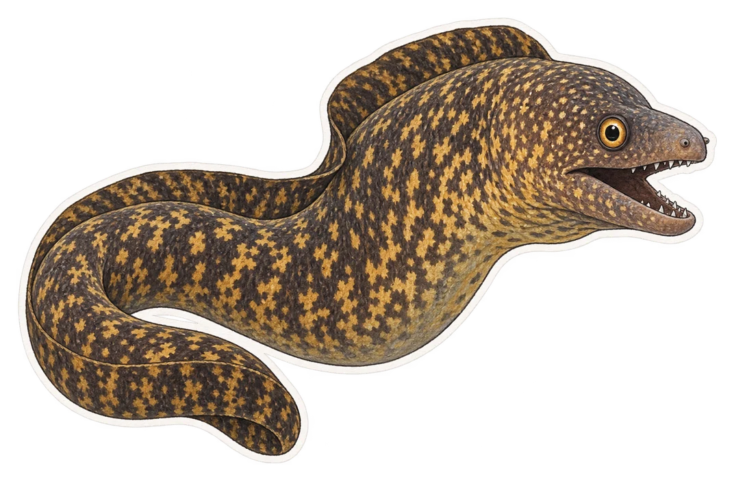 La murène de Méditerranée (Muraena helena)