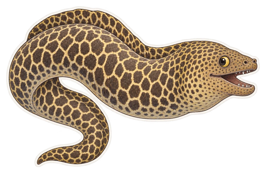 La murène javanaise (Gymnothorax javanicus)