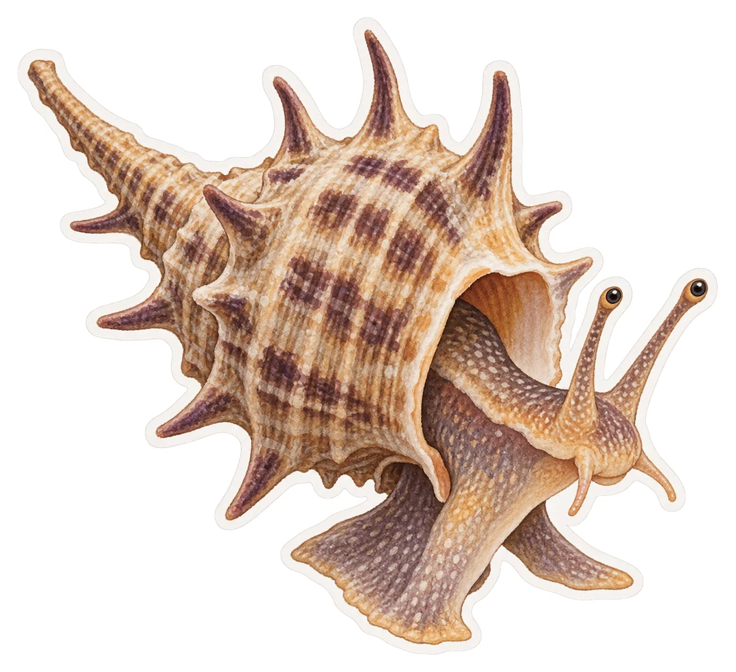 Le murex épineux (Bolinus brandaris)