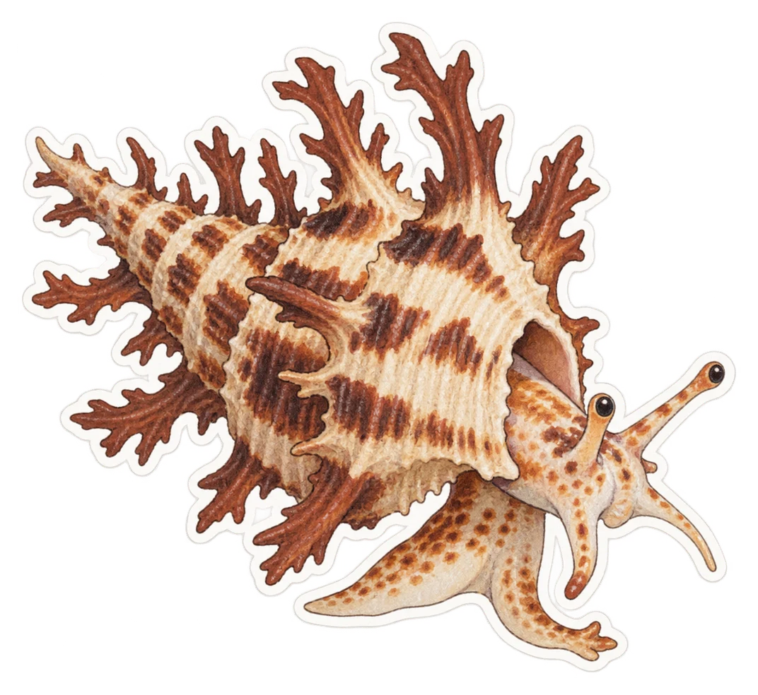Le murex rameux (Chicoreus ramosus)