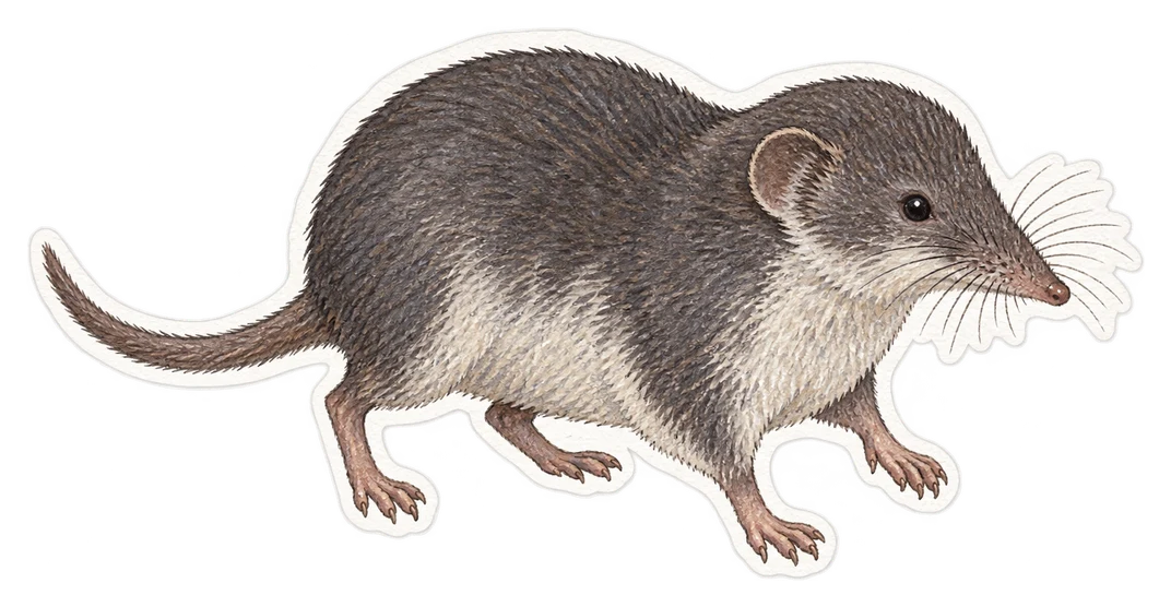 La musaraigne alpine (Sorex alpinus)
