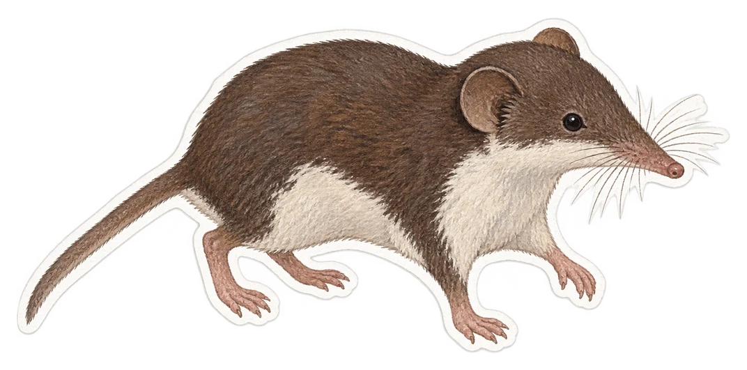 La musaraigne bicolore (Crocidura leucodon)