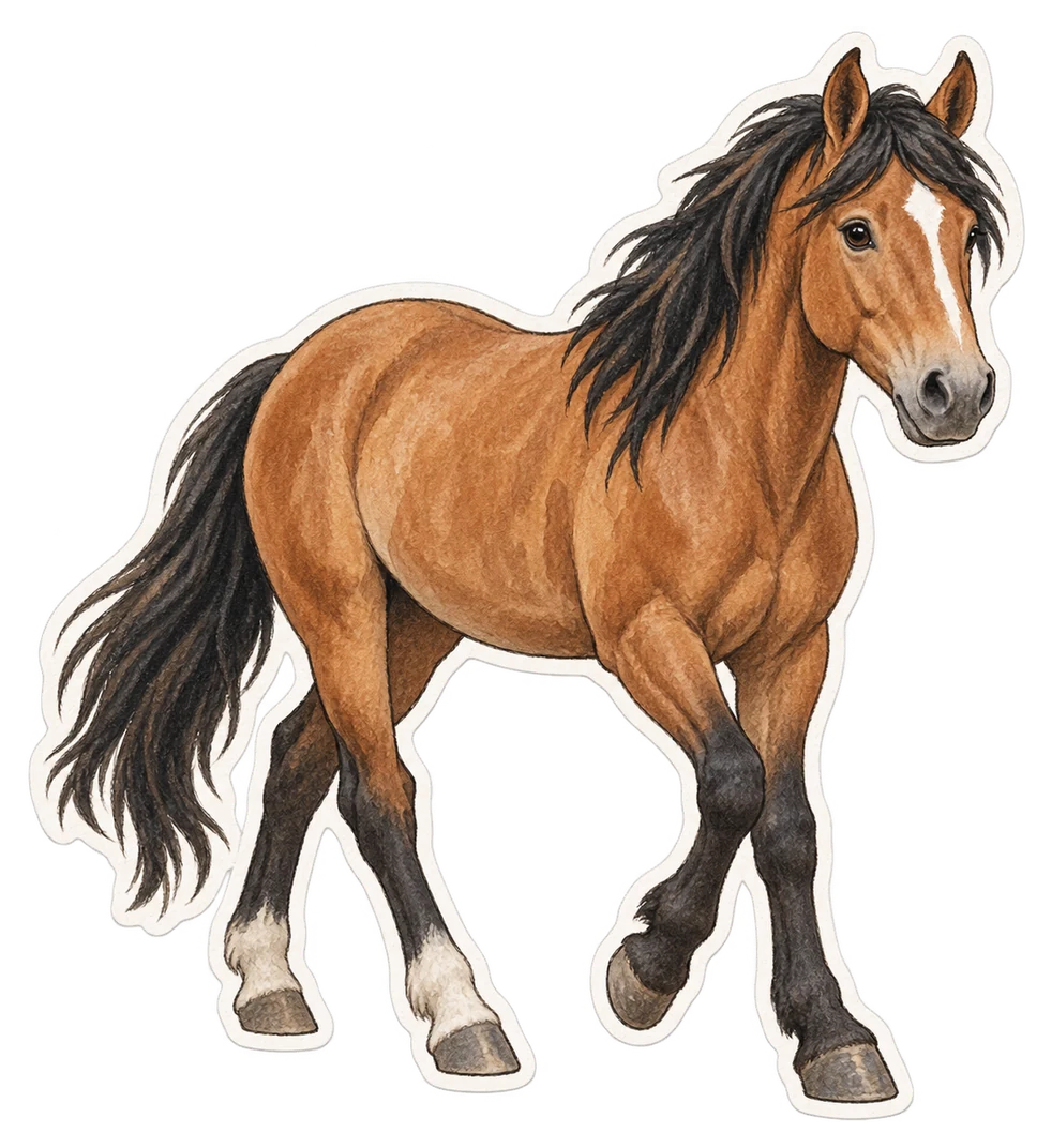 Le mustang (Equus caballus)