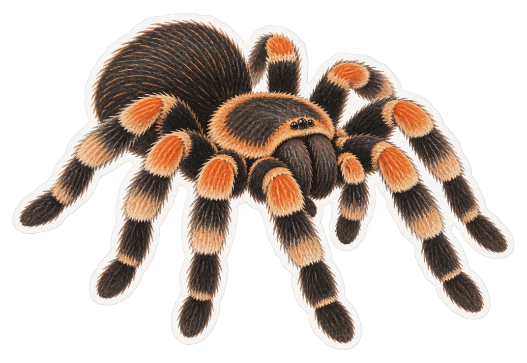 La mygale à genoux rouges du Mexique (Brachypelma hamorii)