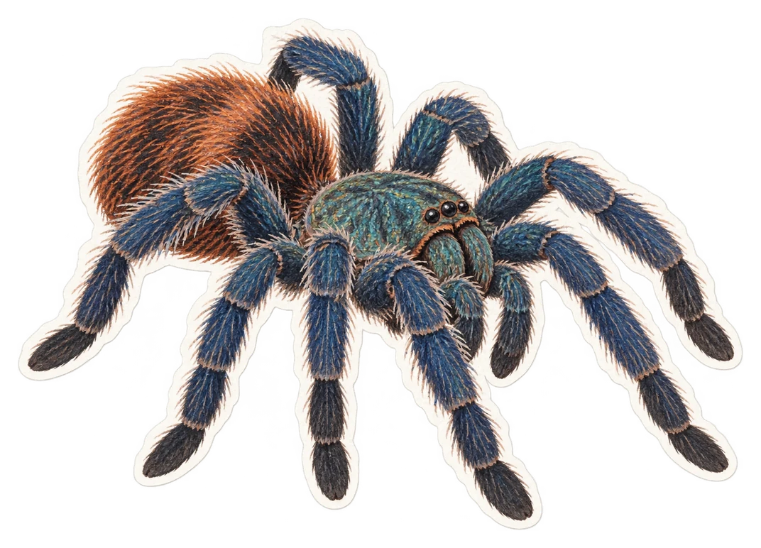 La mygale de Martinique (Caribena versicolor)