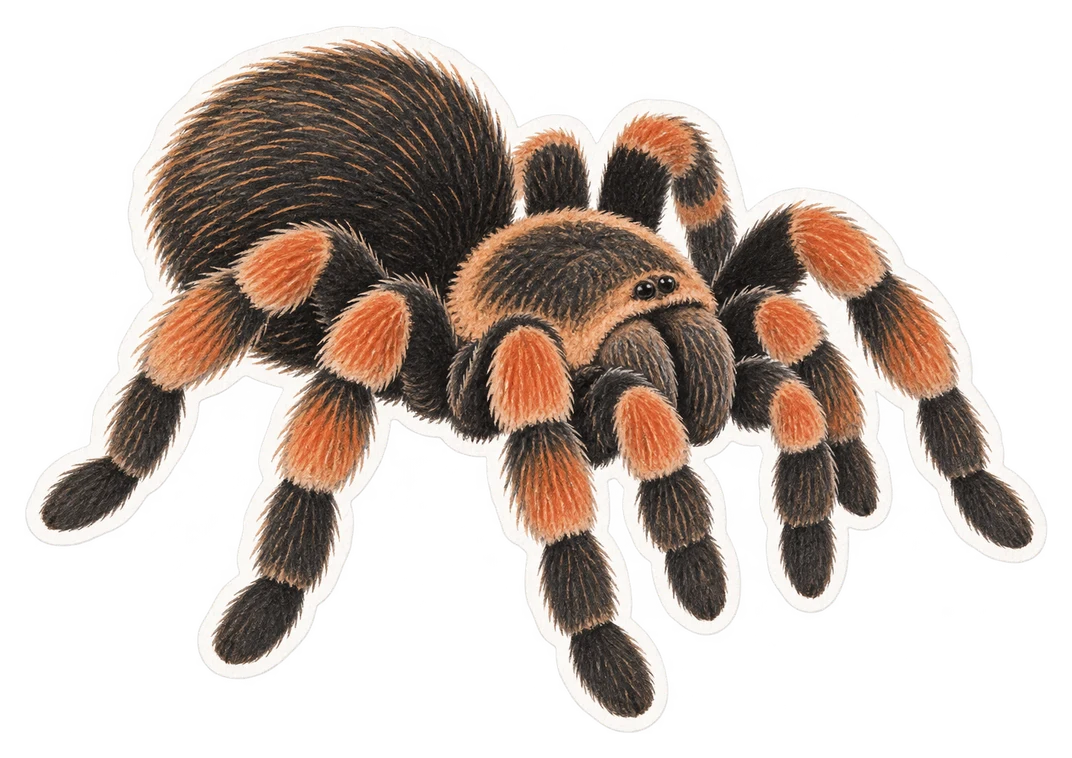 La mygale mexicaine à pattes rouges (Brachypelma emilia)