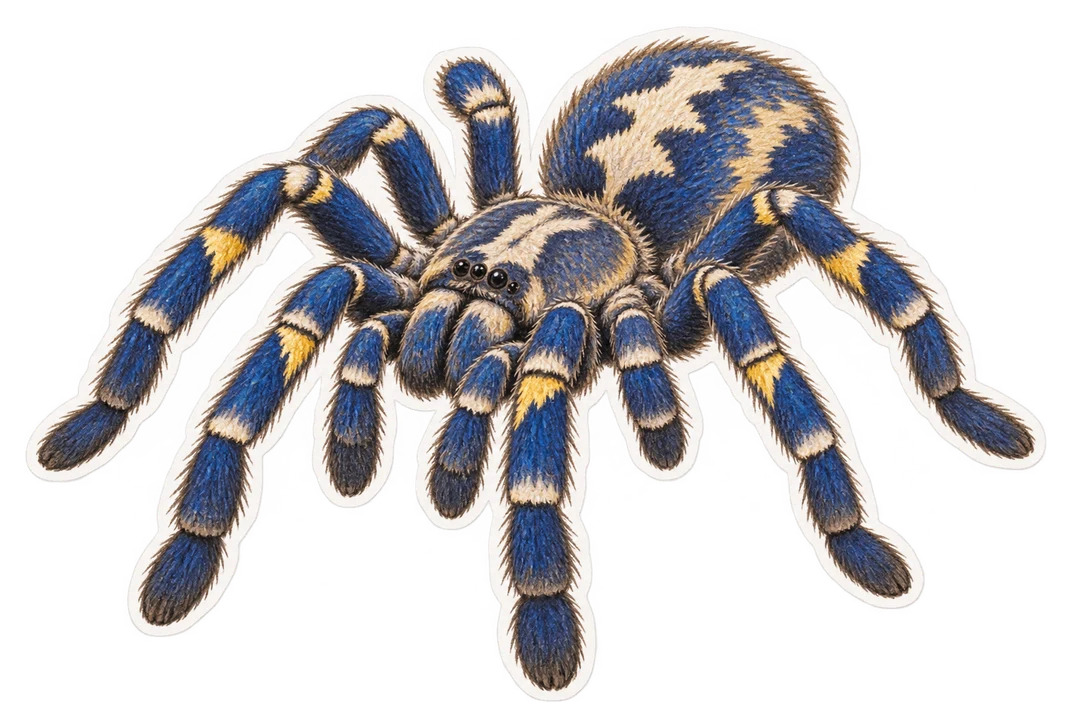 La mygale saphir (Poecilotheria metallica)