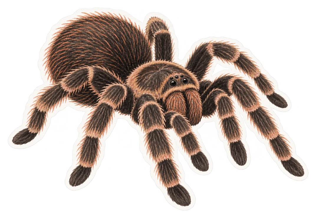 La mygale saumonée du Brésil (Lasiodora parahybana)