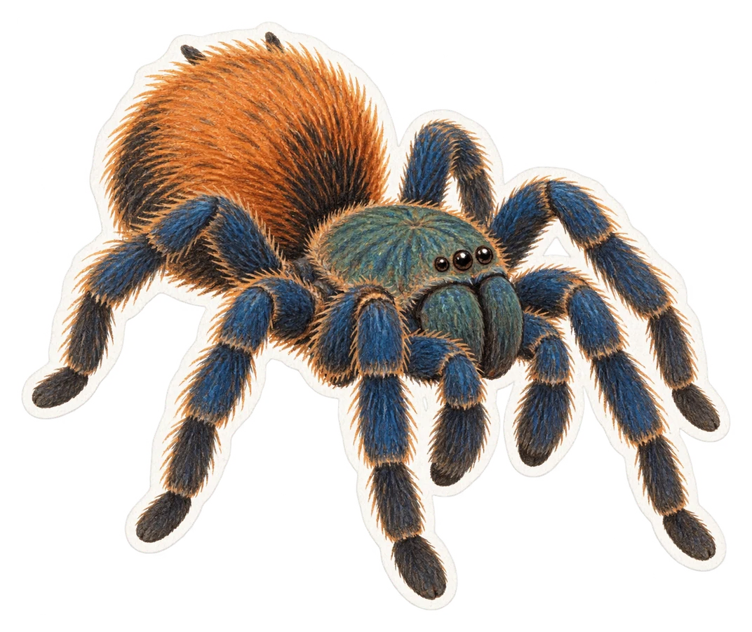 La mygale soleil du Venezuela (Chromatopelma cyaneopubescens)