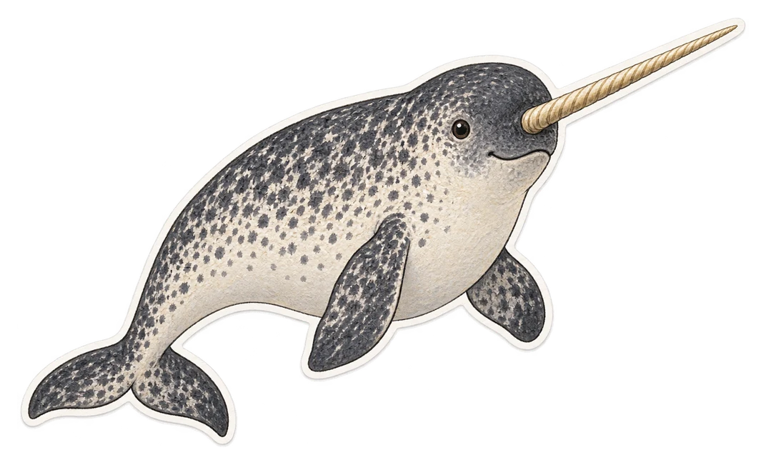 Le narval (Monodon monoceros)