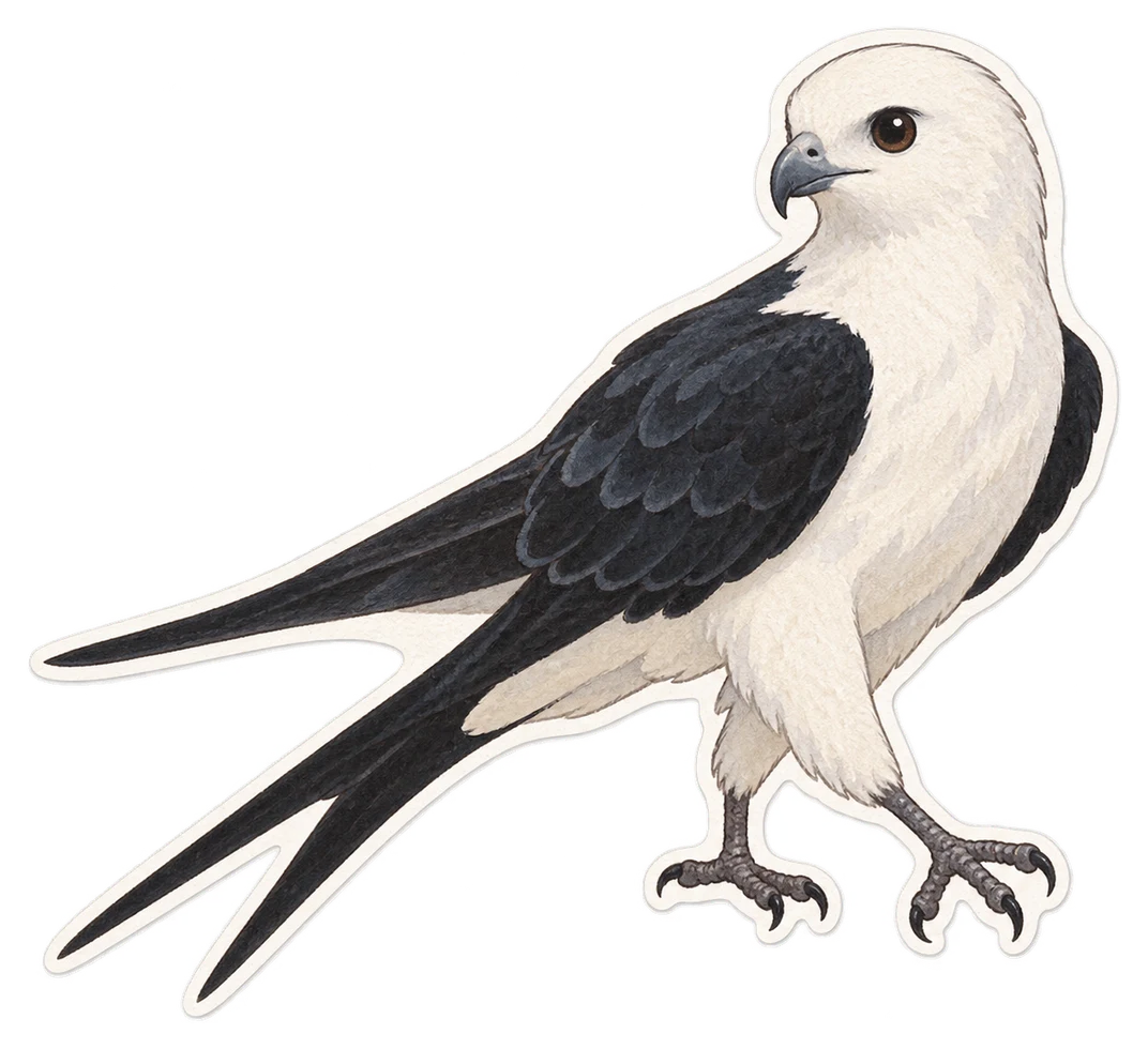 Le naucler à queue fourchue (Elanoides forficatus)