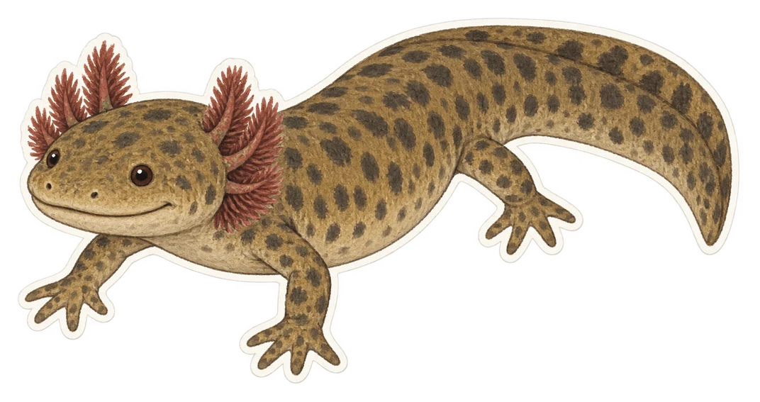 Le necture tacheté (Necturus maculosus)