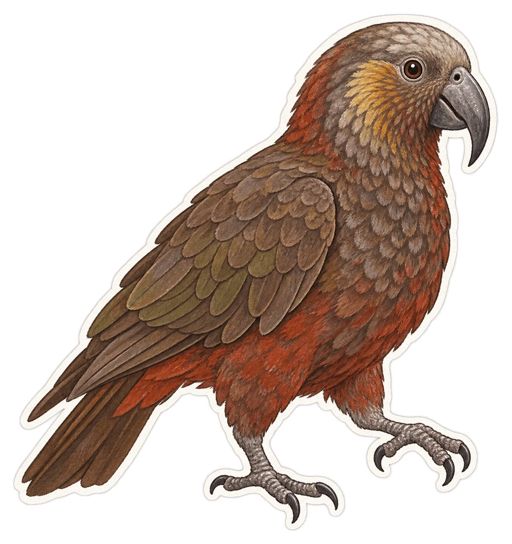 Le nestor de Norfolk (Nestor productus)