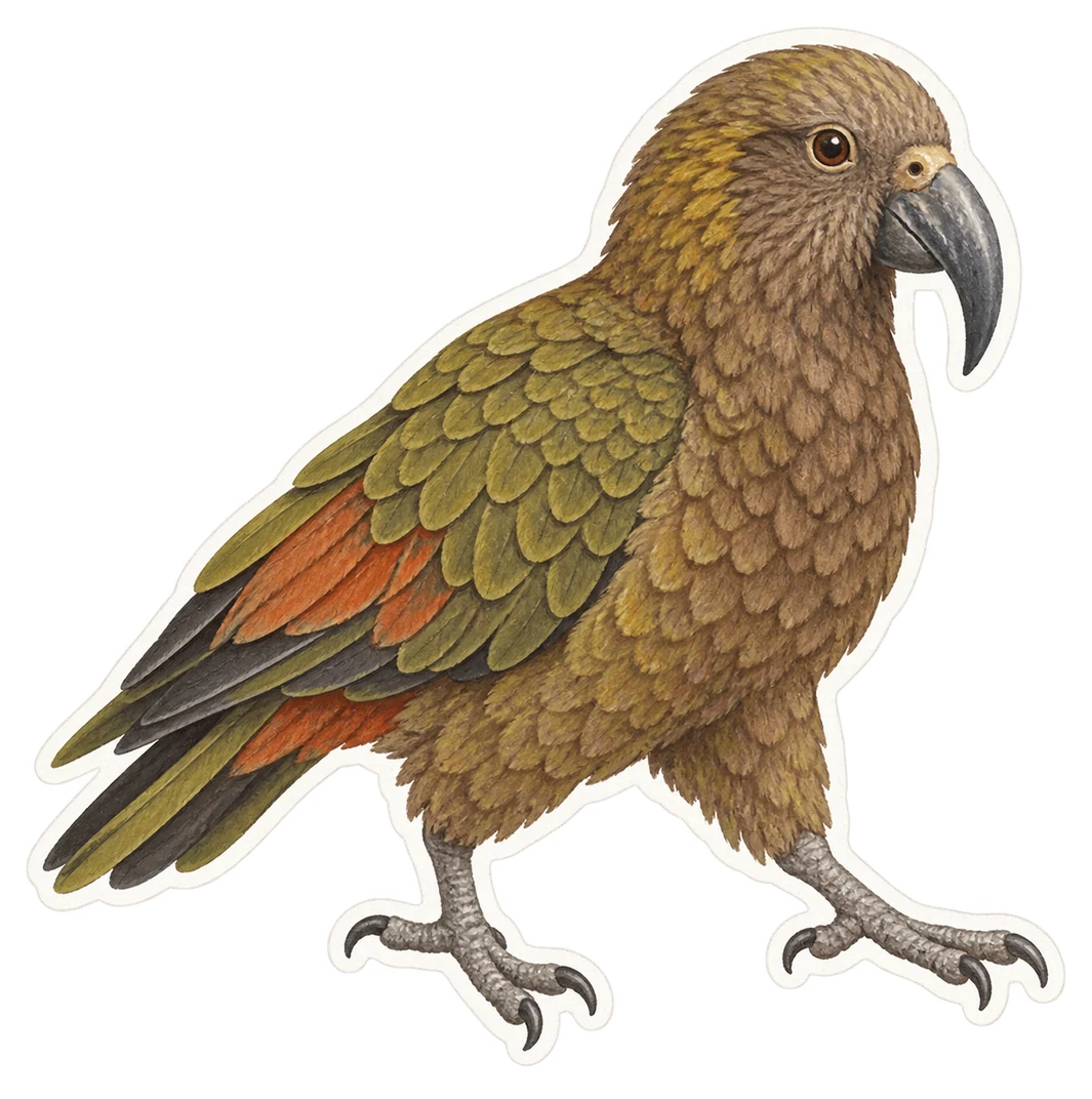 Le nestor superbe (Nestor meridionalis)