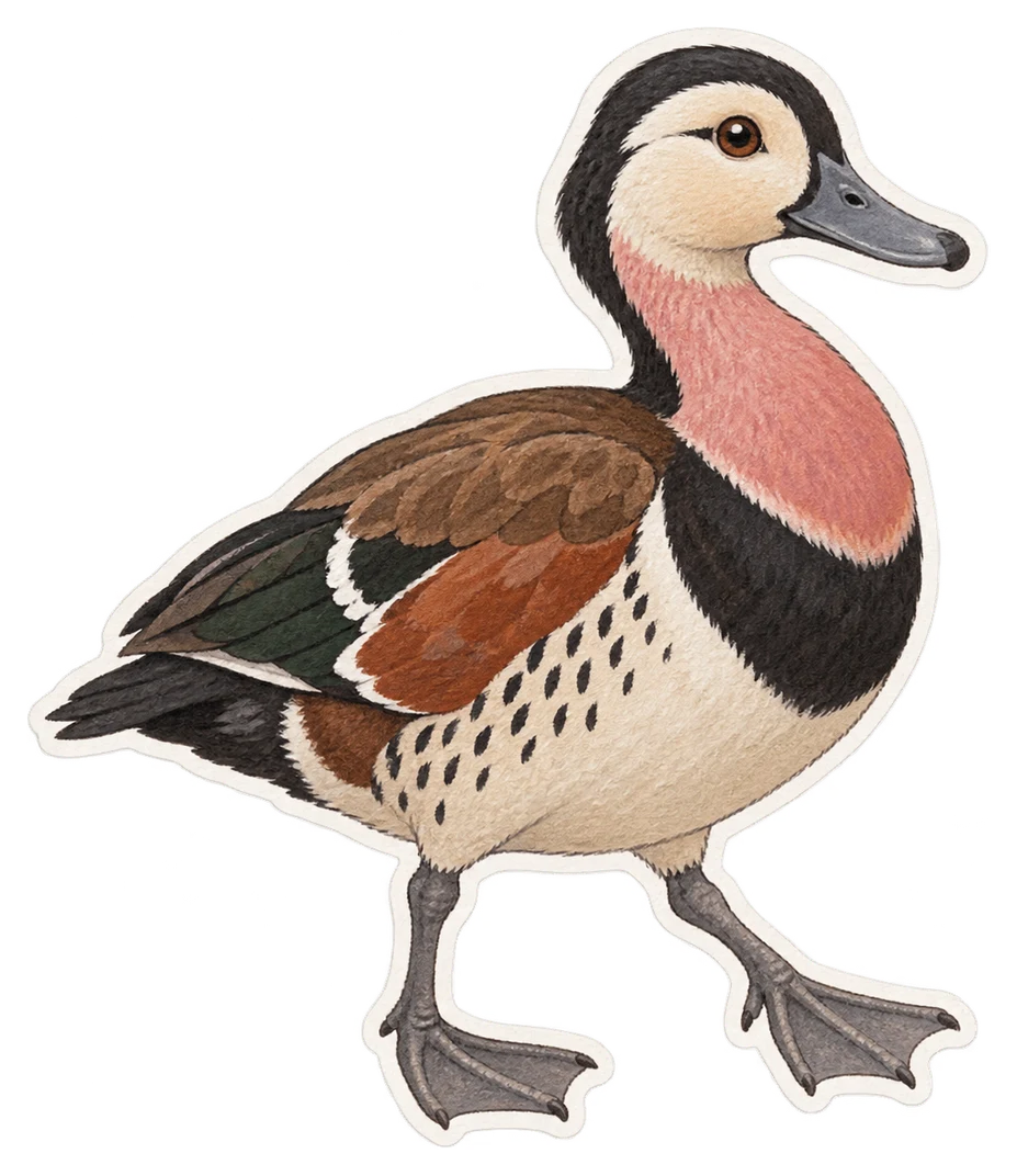 La nette à cou rose (Rhodonessa caryophyllacea)