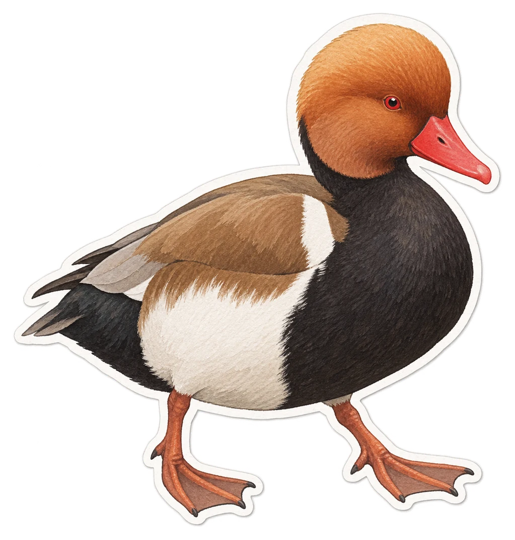 La nette rousse (Netta rufina)