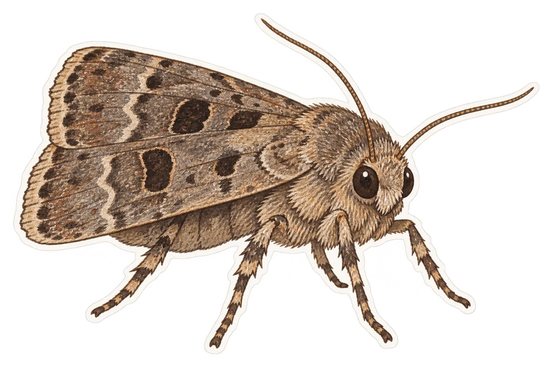 La noctuelle bogong (Agrotis infusa)