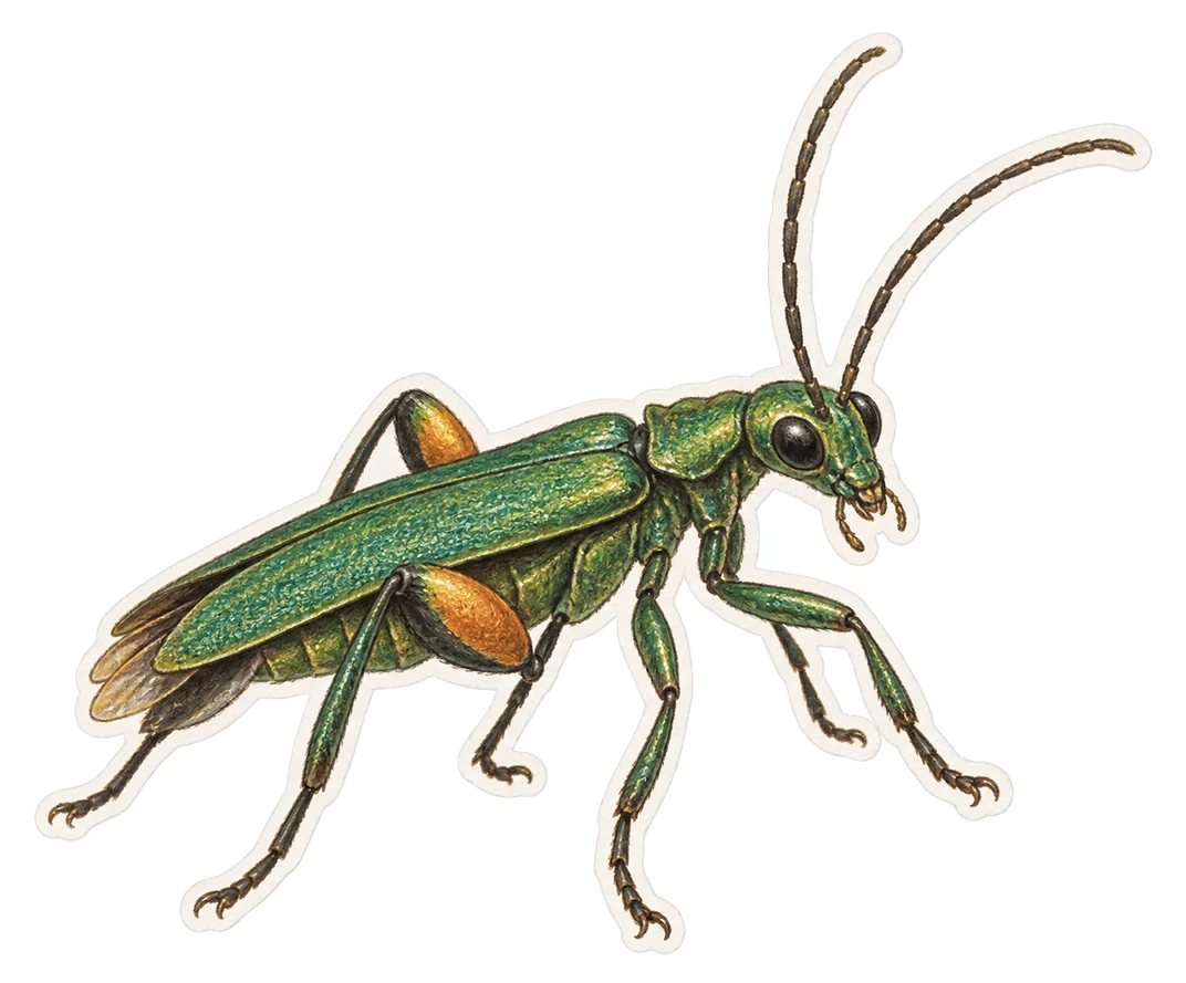 L'oedémère noble (Oedemera nobilis)