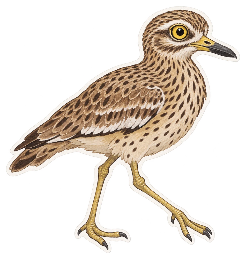 L'œdicnème tachard (Burhinus capensis)