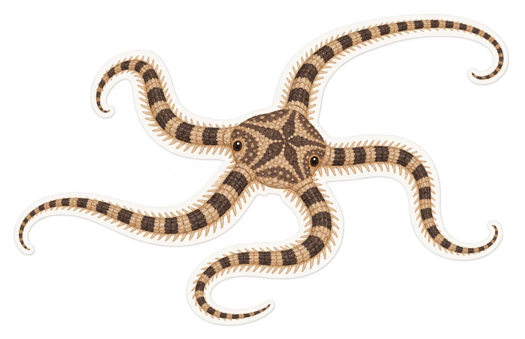 L'ophiure serpentine (Ophioderma longicauda)