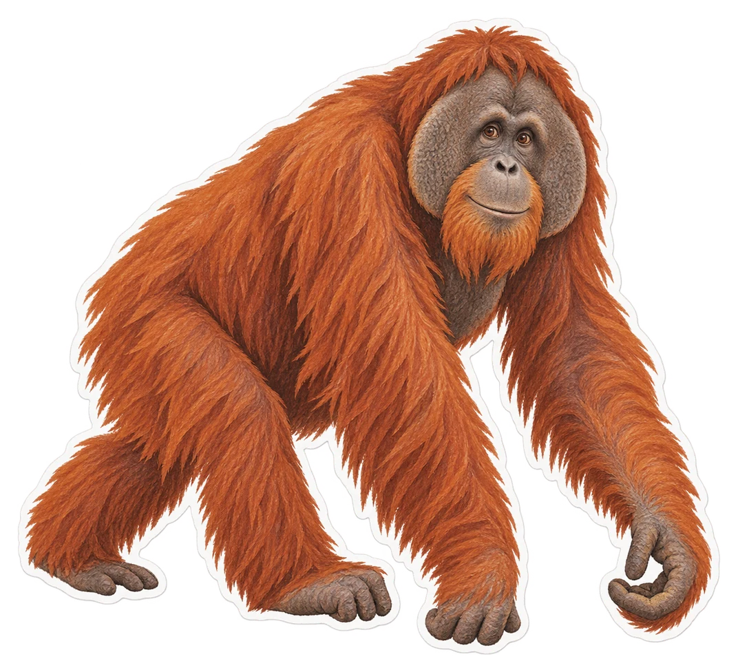 L’orang-outan de Bornéo (Pongo pygmaeus)