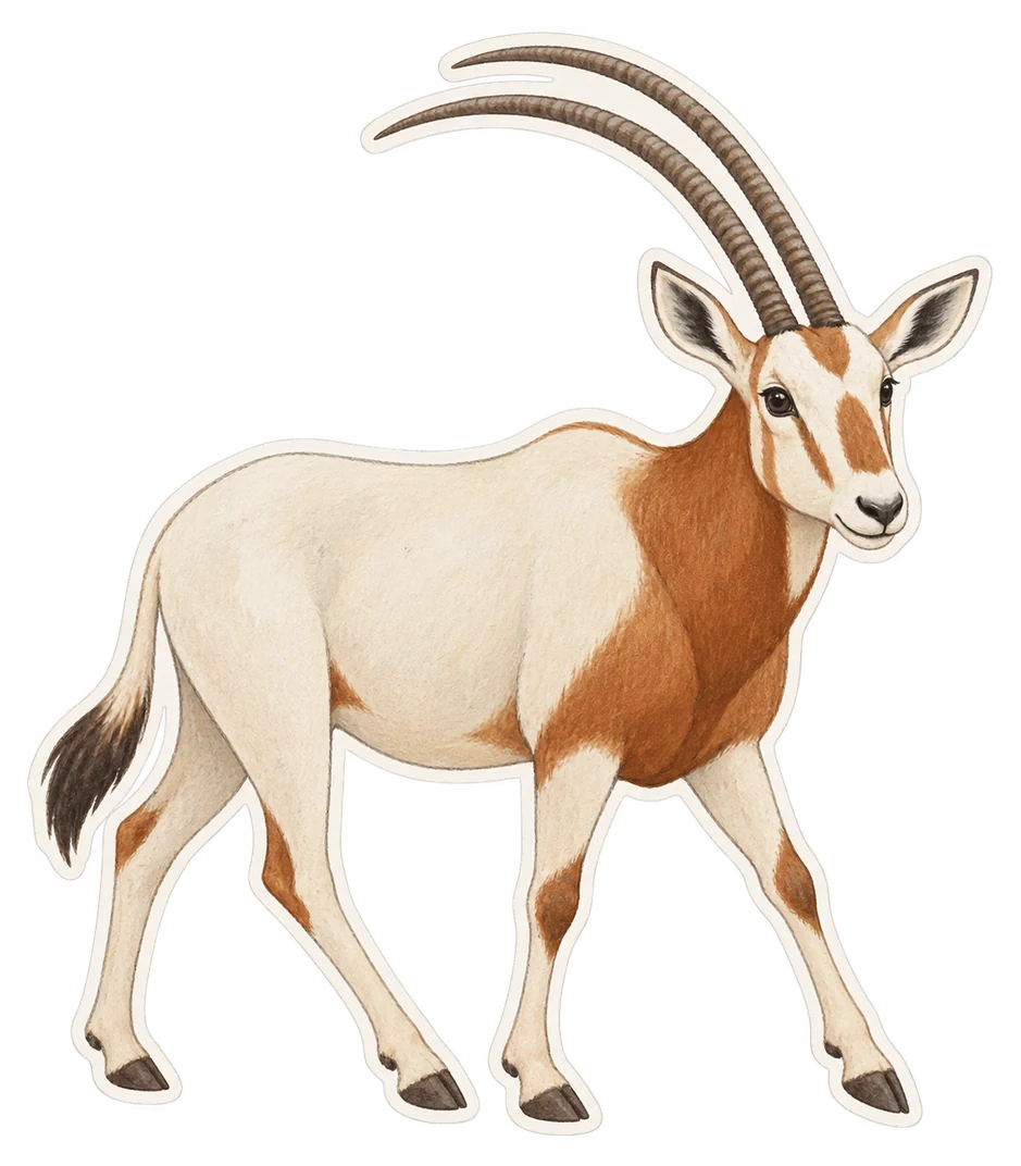 L'oryx algazelle (Oryx dammah)