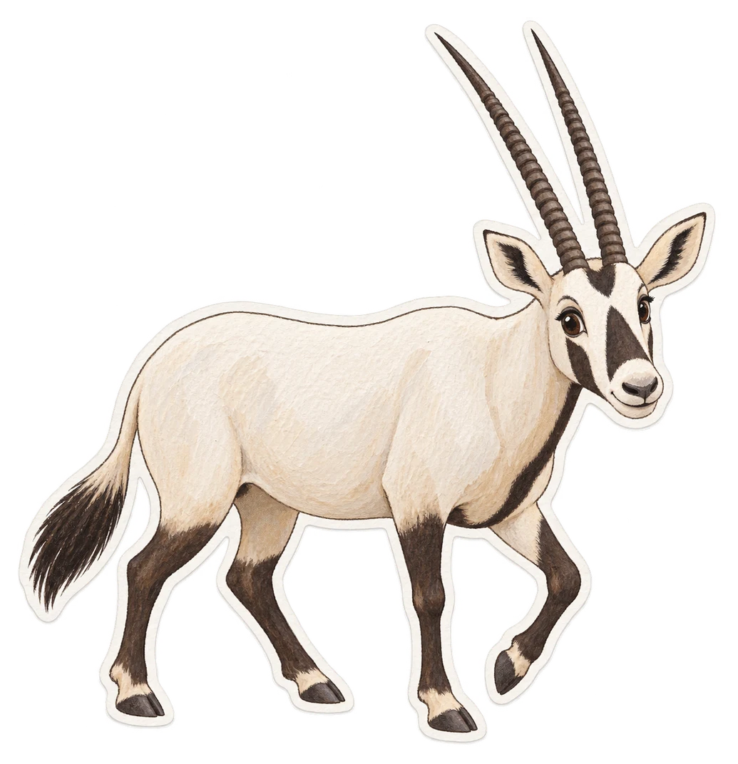 L'oryx d'Arabie (Oryx leucoryx)