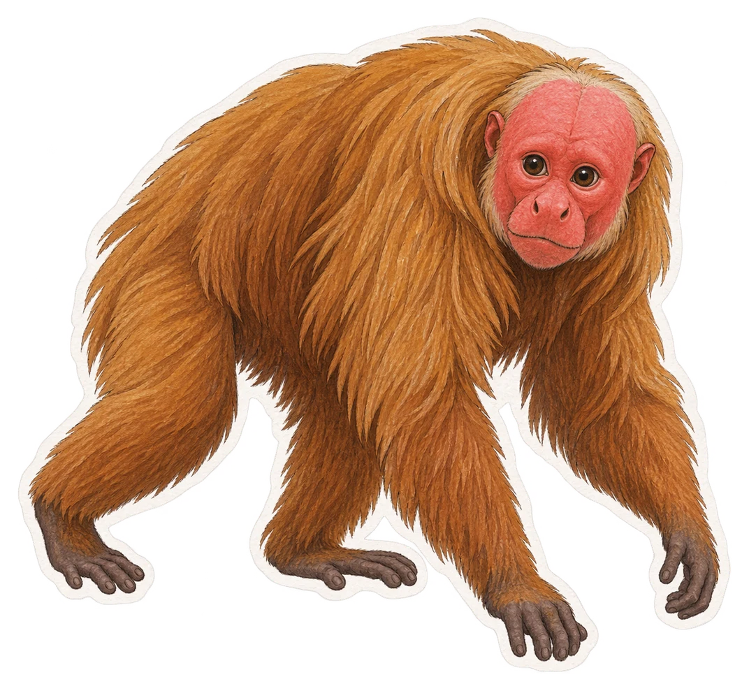 Le ouakari chauve (Cacajao calvus)