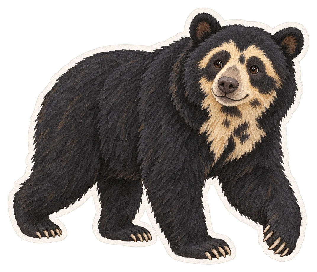 L’ours à lunettes (Tremarctos ornatus)