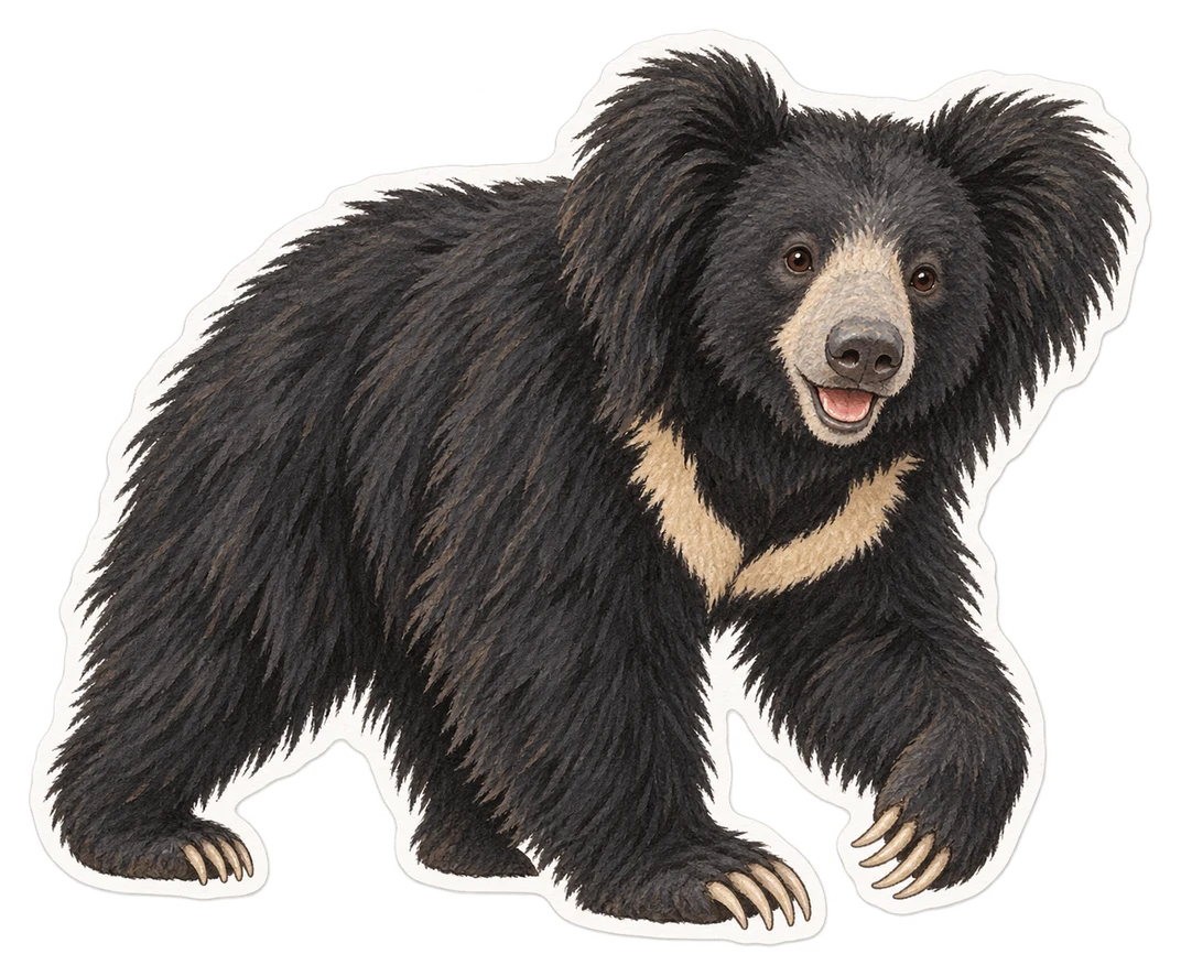 L'ours lippu (Melursus ursinus)