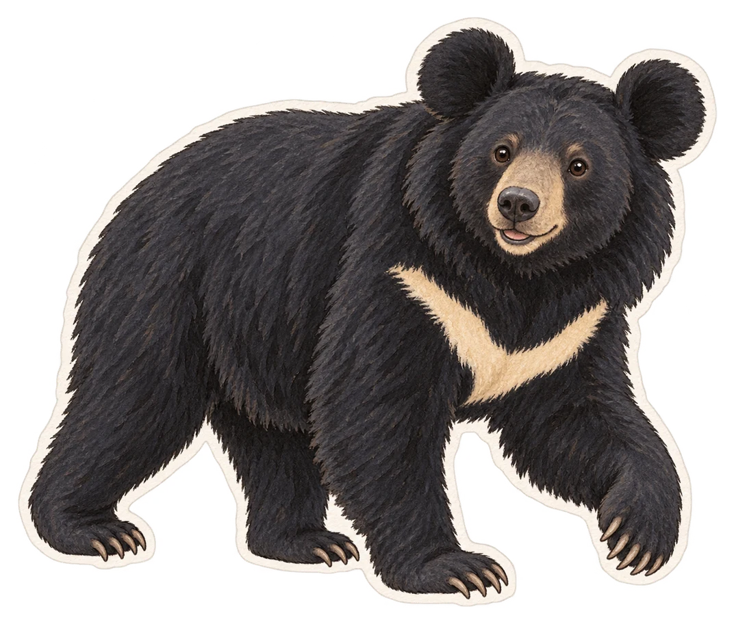 L’ours noir d’Asie (Ursus thibetanus)