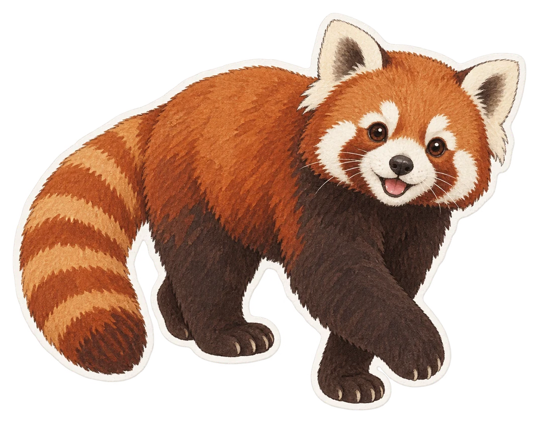 Le panda roux (Ailurus fulgens)