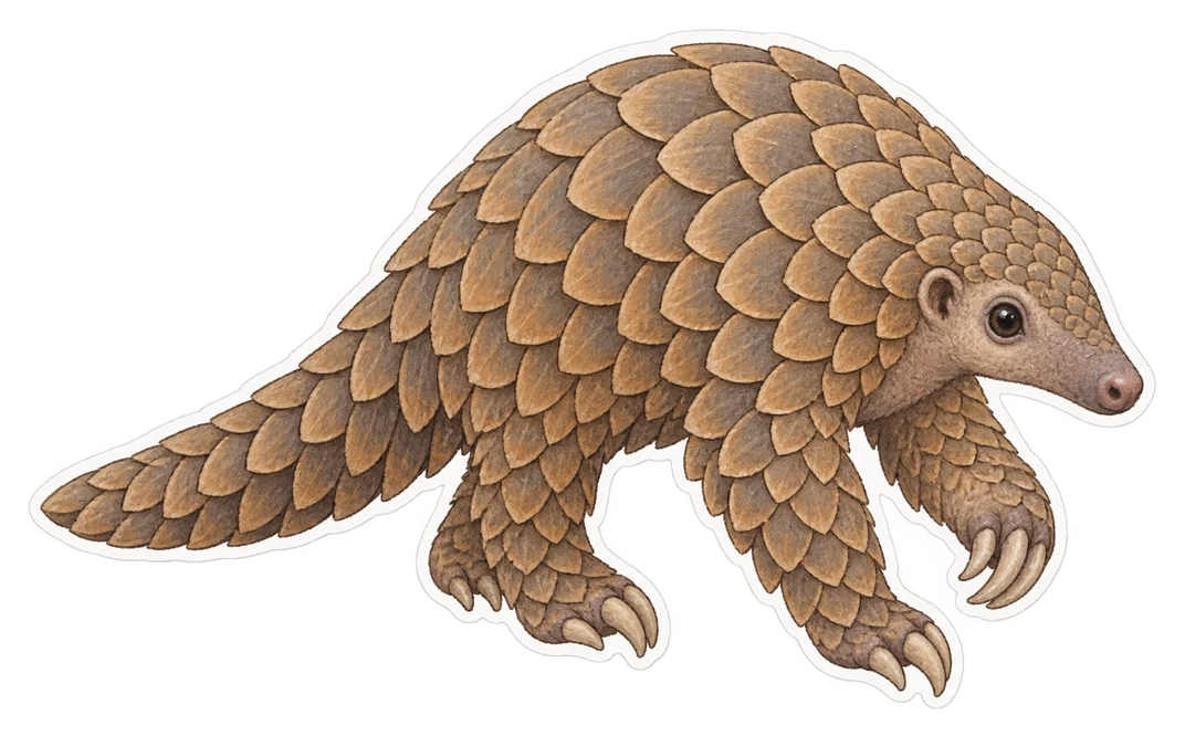 Le pangolin chinois (Manis pentadactyla)