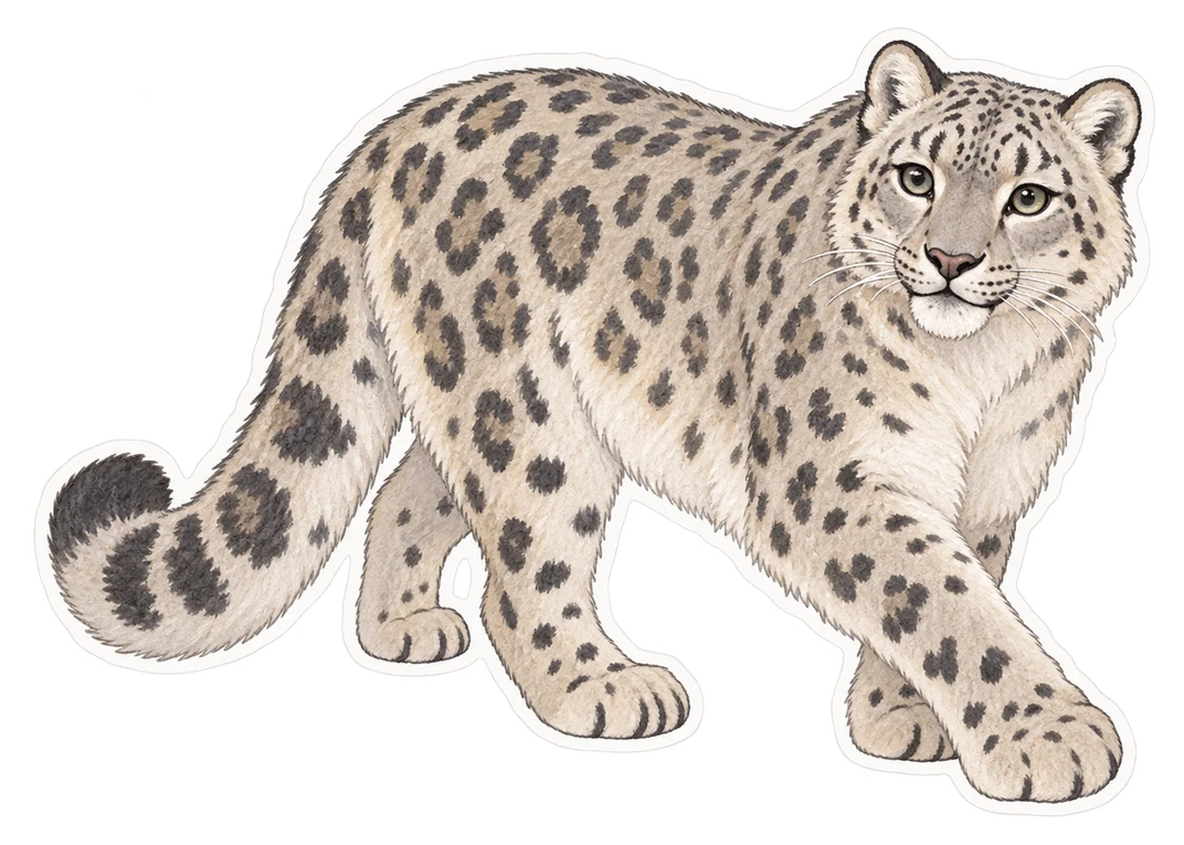 La panthère des neiges (Panthera uncia)