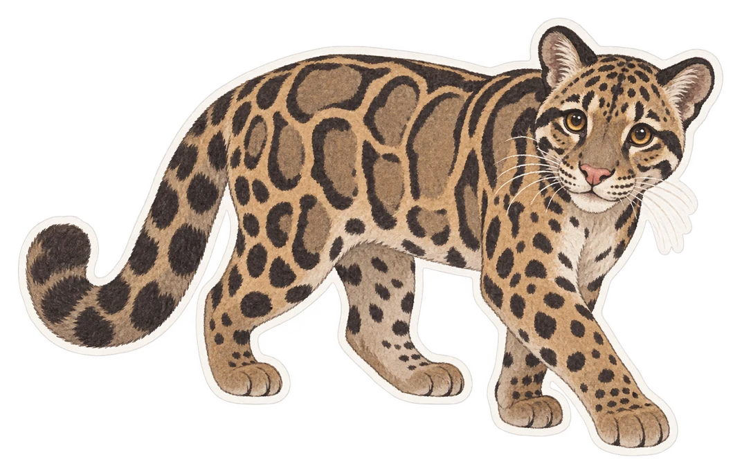 La panthère nébuleuse (Neofelis nebulosa)