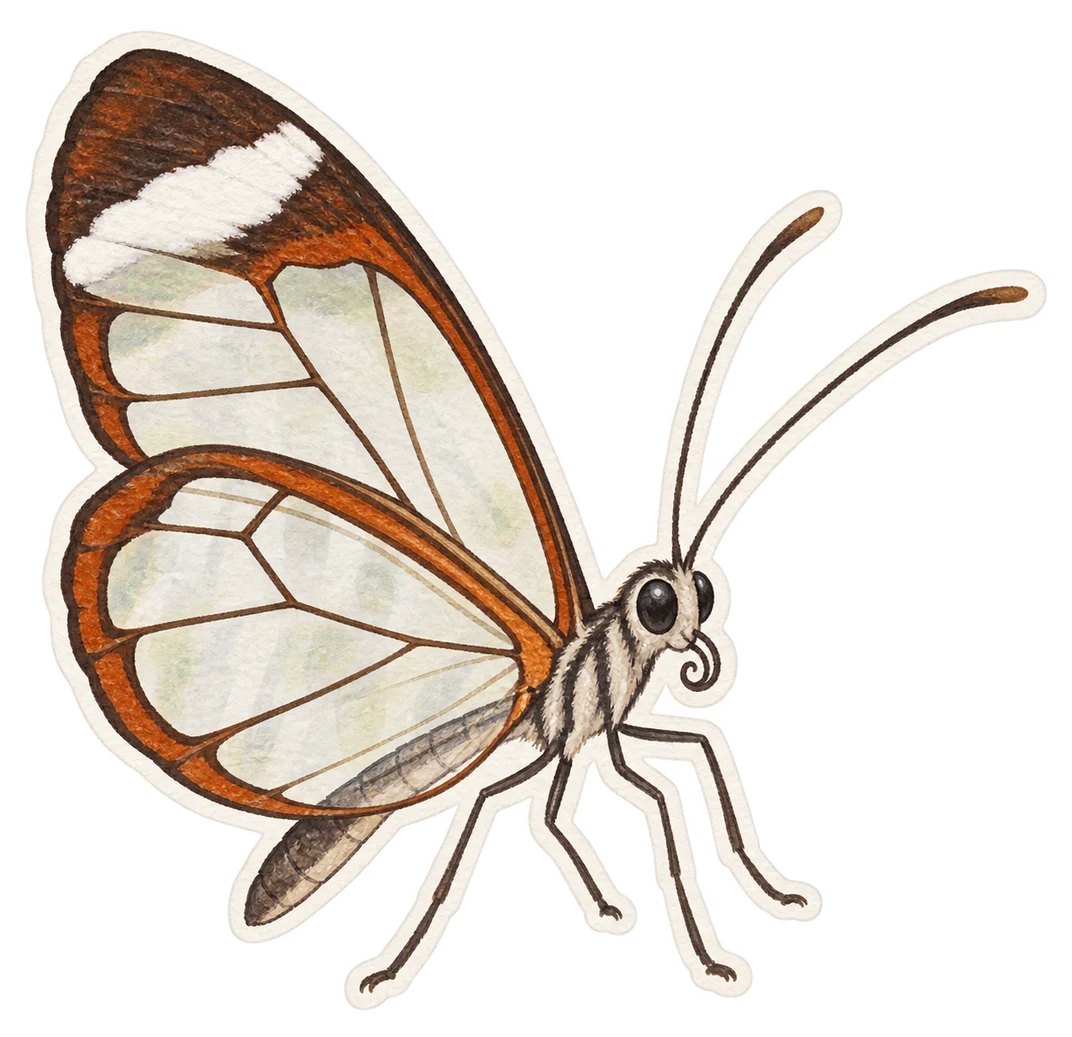 Le papillon de verre (Greta oto)