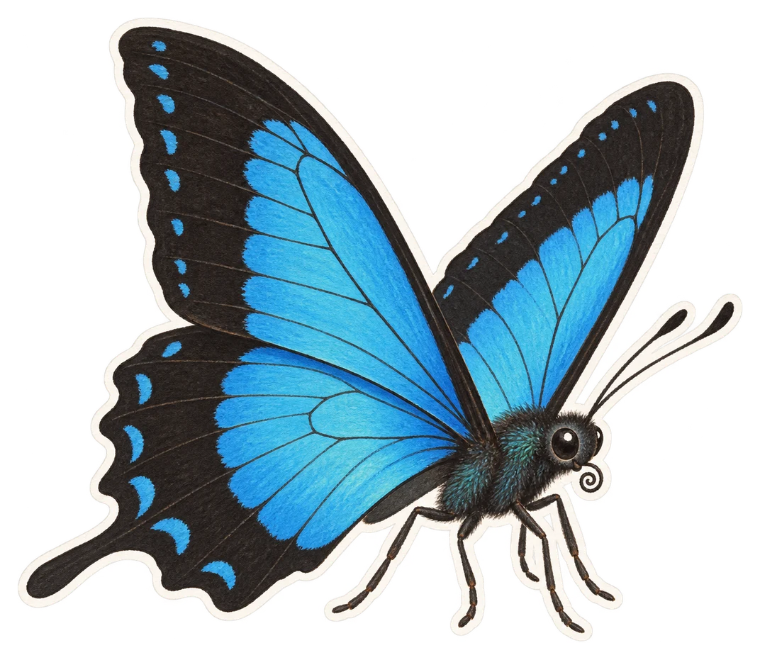 Le papillon Ulysse (Papilio ulysses)